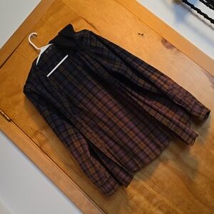 Men's Decree Ombre Multicolor Hooded Plaid Button Up Flannel Size L